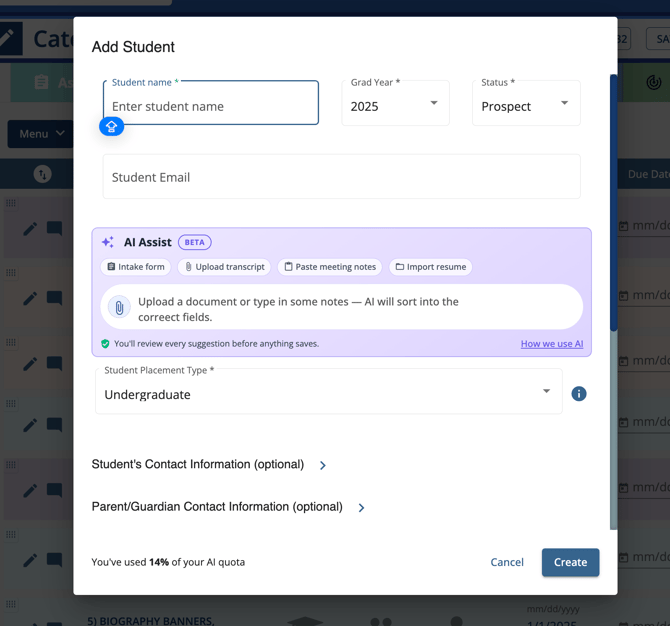 ADD A STUDENT AI ASSIST