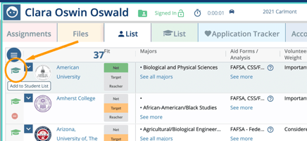 CounselorList-to-StudentList