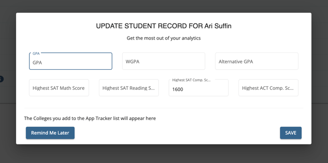 Update Student Record Status