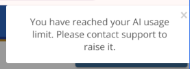 ai limit reached