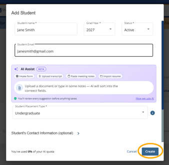 createstudent