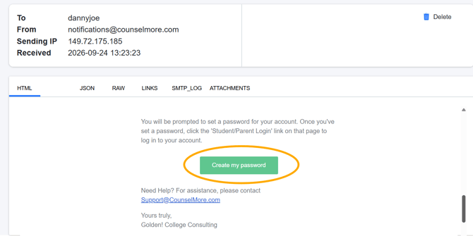 firstemailinviteparent