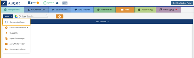 openstudentfolder